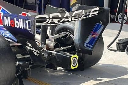 F1'de Macarena arka kanat tasarımının şematik gösterimi