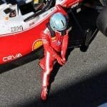 Ferrari F1 aracı Miami Grand Prix'sinde pistte