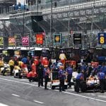 2026 Indy 500 hazırlıkları tüm hızıyla devam ederken pistten bir görüntü.