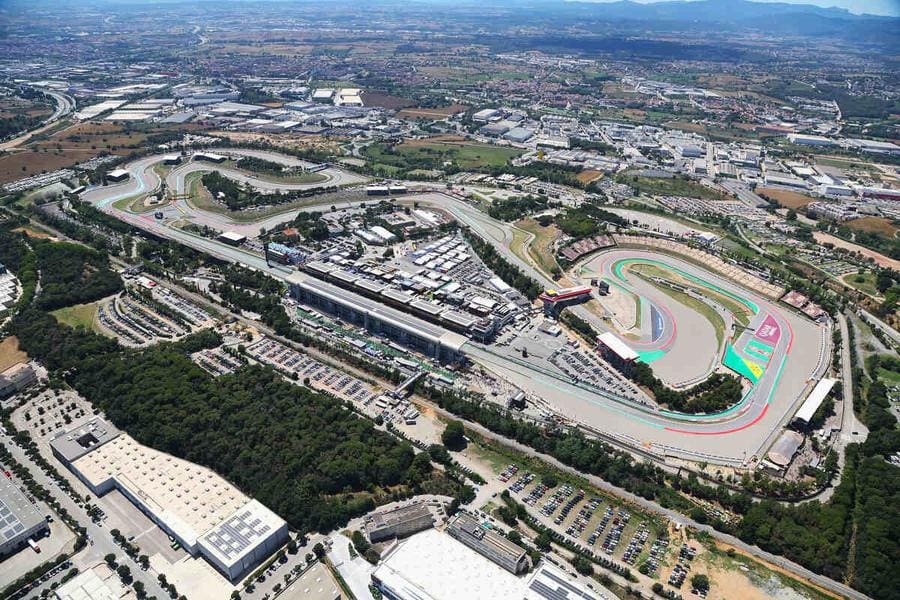 Barselona GP 2026 pistinin havadan görünümü, Montmelo pisti