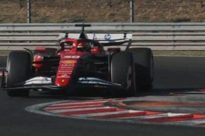 Oliver Bearman Hungaroring'de Ferrari F1 aracıyla test sürüşünde.