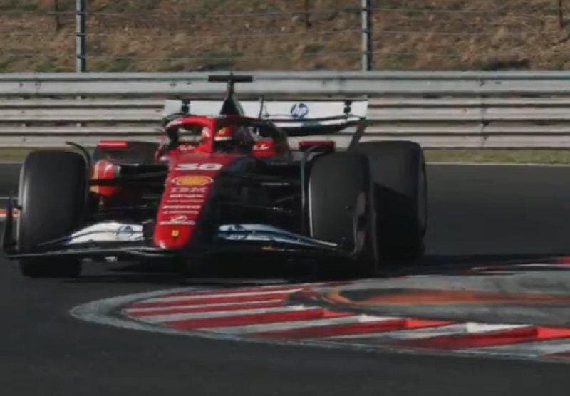 Oliver Bearman Hungaroring'de Ferrari F1 aracıyla test sürüşünde.