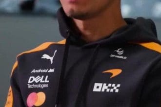 McLaren F1 aracının görseli, F1 ve mental sağlık farkındalık mesajıyla