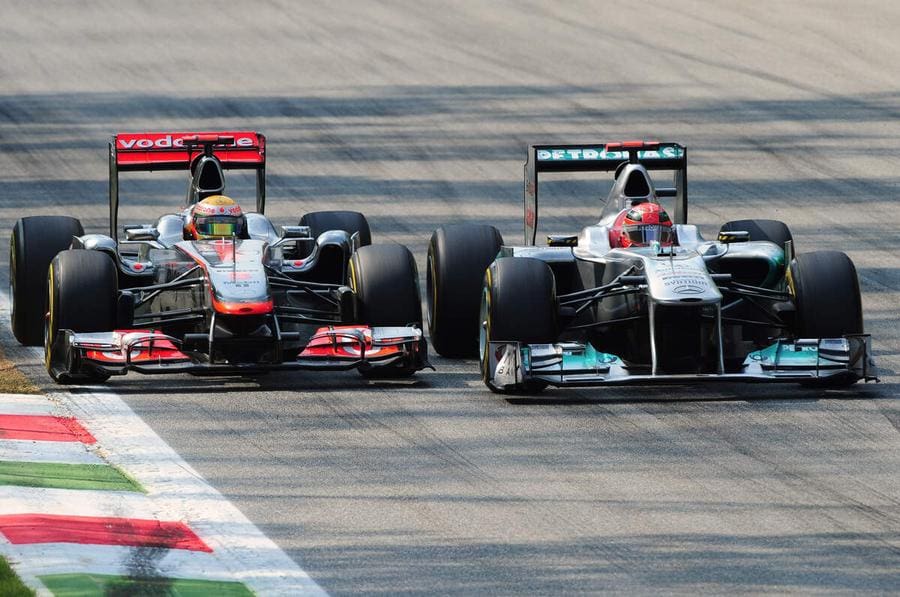 Hamilton Schumacher karşılaştırması: Efsanelerin karşı karşıya geldiği anlar