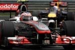 Jenson Button McLaren F1 aracıyla virajda, 2011 Kanada GP