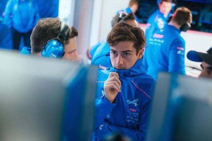 Franco Colapinto, 2026 sezonu test sürüşünde Alpine F1 aracıyla.