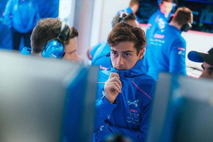 Franco Colapinto, 2026 sezonu test sürüşünde Alpine F1 aracıyla.