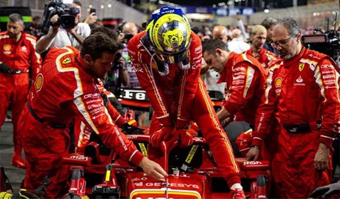 Oliver Bearman ve Ferrari Suudi Arabistan GP'de mücadele ederken