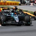 Montreal'deki Kanada GP yarışının genel görünümü, F1 araçları pistte