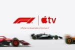 Apple ve F1 ortaklığı logosu. Teknoloji ve hızın buluşması hayali.