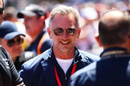 Christian Horner ve BYD logosu kolajı, olası F1 ortaklığını temsil ediyor