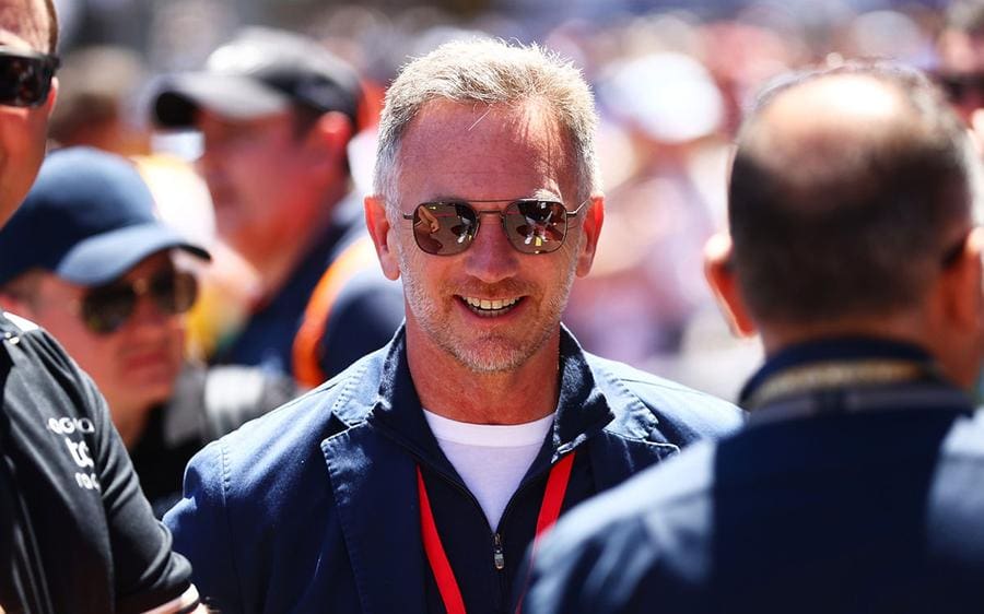 Christian Horner ve BYD logosu kolajı, olası F1 ortaklığını temsil ediyor