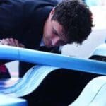 Lando Norris Formula E aracı incelerken, Monaco 2024