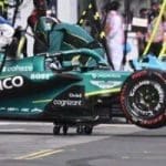 Lance Stroll, Aston Martin AMR24 aracıyla pit alanında, Çin GP