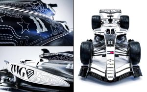 Cadillac F1 ABD GP 2026 özel livery stüdyo çekimi — üstten görünüm