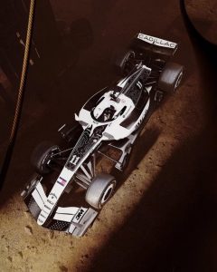 Cadillac F1 kovboy livery ABD GP Austin — yan profil, Frontieras sponsor