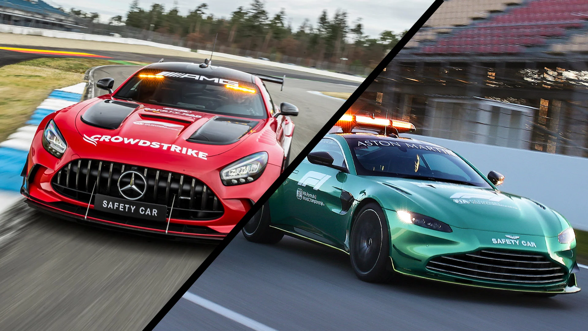 Formula 1 resmi Safety Car Medical Car Aston Martin Vantage DBX707