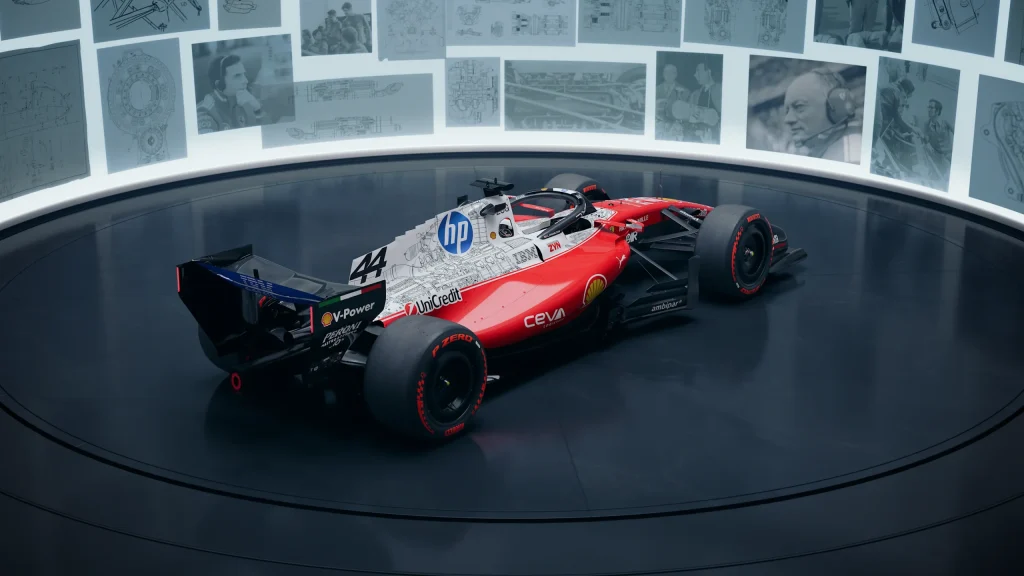 Ferrari SF-26 Austin GP ozel livery Leclerc Hamilton HP teknoloji arka gorunum