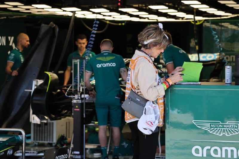 FIA gözetmen Aston Martin garajı parc fermé