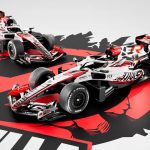 Haas F1 Godzilla Minus Zero özel livery 2026 ABD Grand Prix — siyah kırmızı beyaz özel tasarım