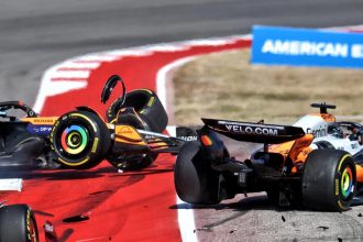 Lando Norris ve Oscar Piastri çarpışması — COTA 2026 ABD Grand Prix
