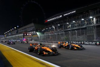 McLaren Norris Piastri Singapur GP gece yarışı 2026 TAGHeuer
