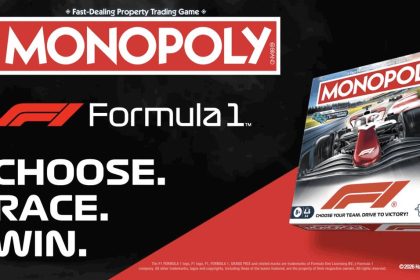 Monopoly Formula 1 Edition resmi tanıtım görseli Hasbro Choose Race Win