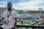 Meksikalı motorsport editörü Sergio Mexico City GP Paddock Club tribünden Mercedes polo Heineken 2024