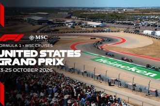 United States Grand Prix 2026 COTA Austin resmi afiş Formula 1 MSC Cruises
